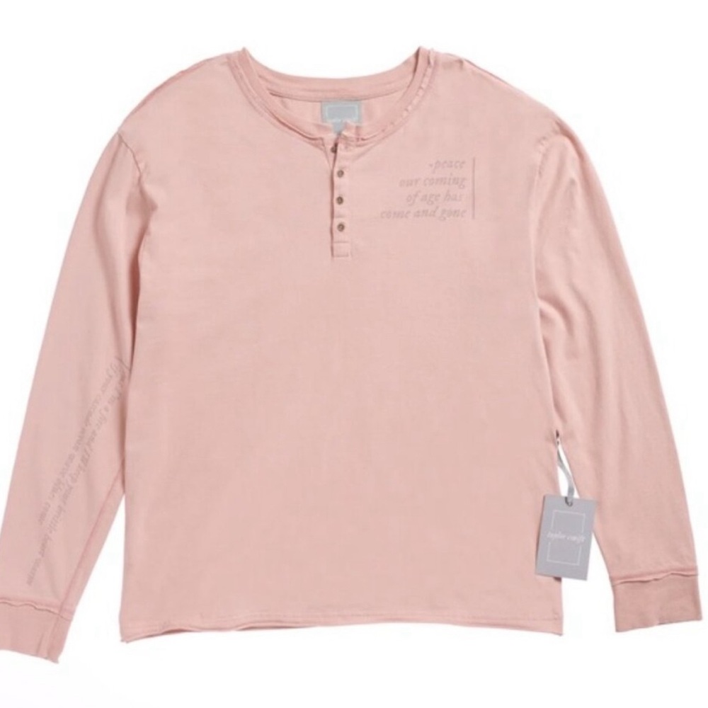 Taylor Swift Folklore PEACE Lyrics Henley (long Sleeve T-Shirt)